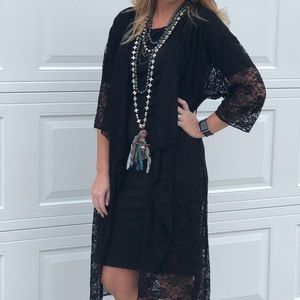 LuLaRoe Black Shirley Duster